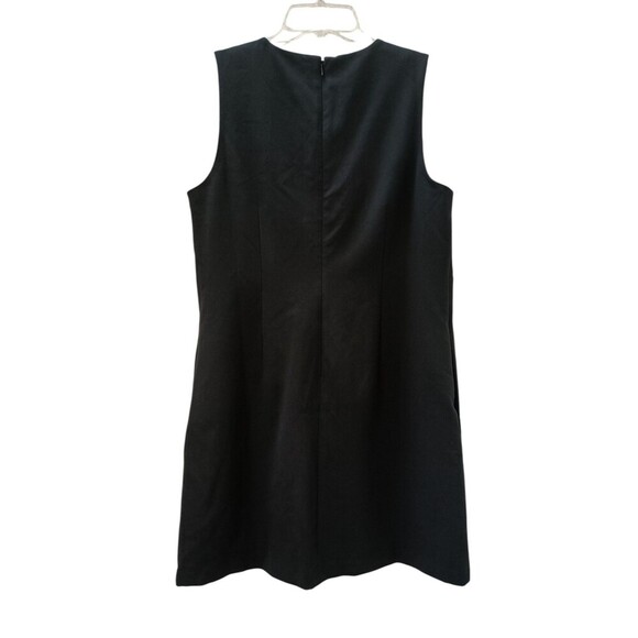 J Crew Dress 6 Petite Black Sleeveless V Neck Shift Mini Dress Lined CC319 NWT - Picture 7 of 9